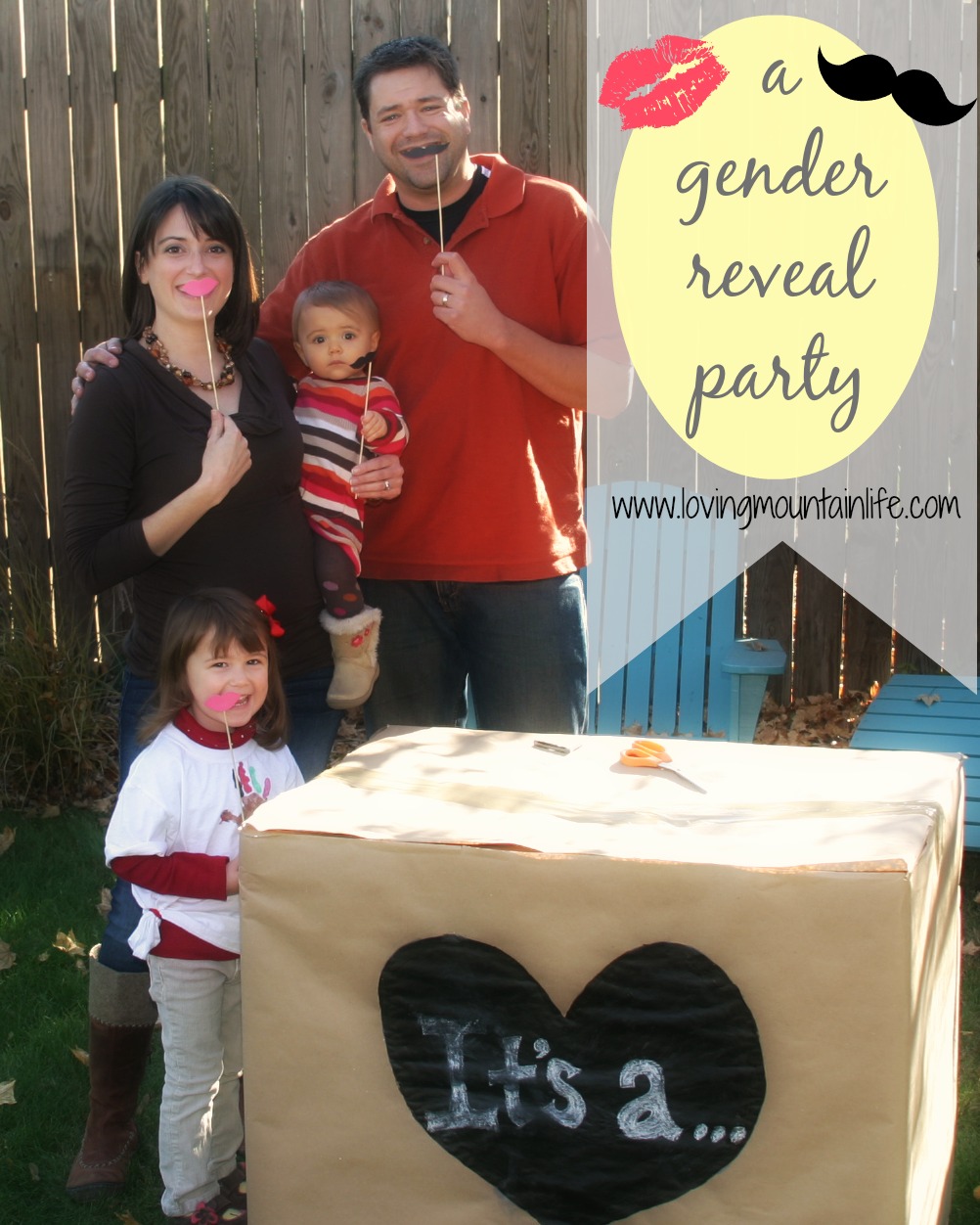 Smooch or Stache Gender Reveal Party | Loving Mountain Life
