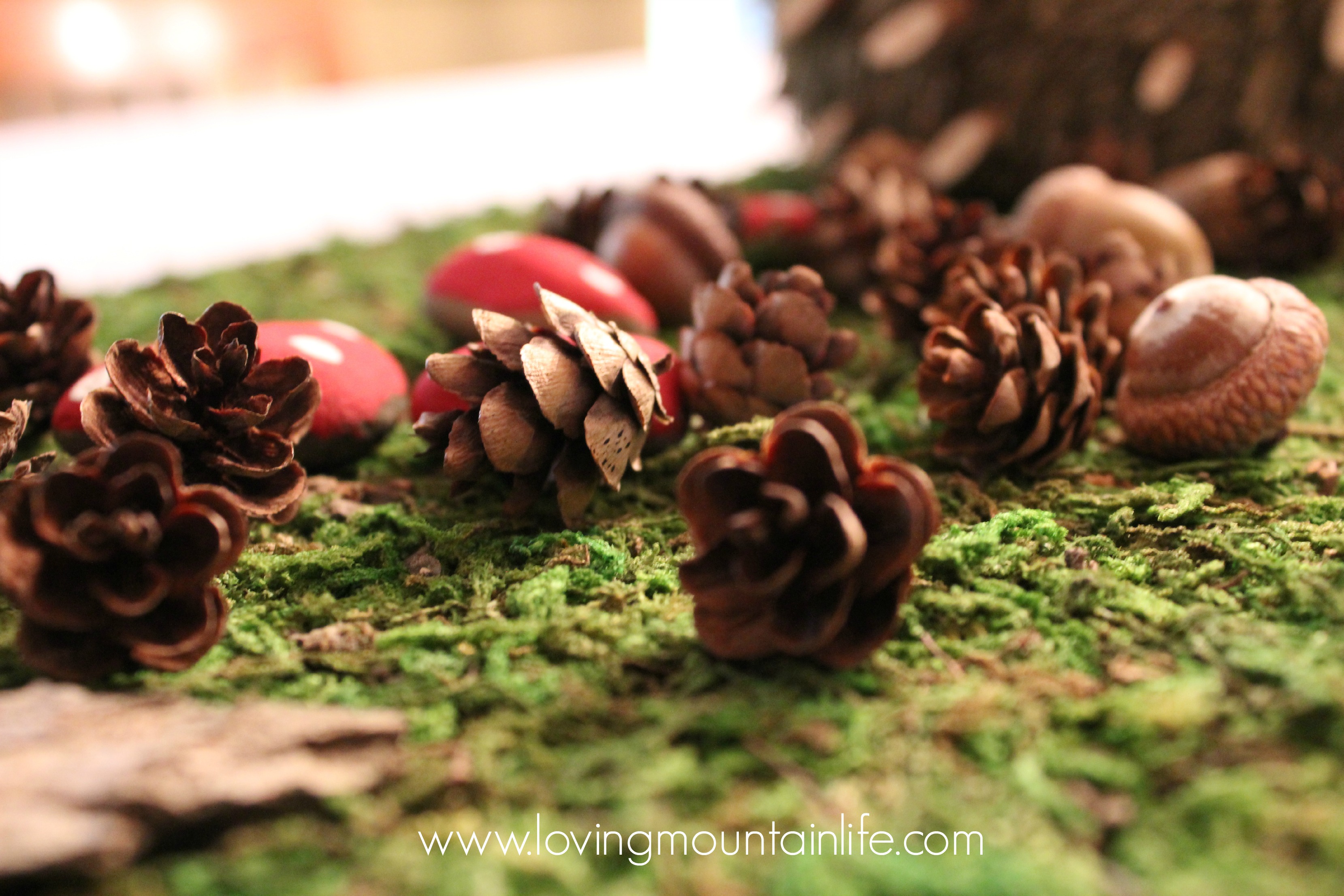 Natural Elements Tablescape for Woodland Party by Loving Mountain Life